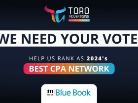 vote for toro advertising as the best cpa network